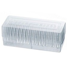 20Pcs Clear Coin Capsule Display Storage Box 46mm Collection Holder Container