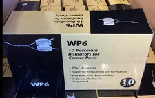 WP6 Porcelain Insulators 1 5/8” Diameter for Corner Posts 10 Pack