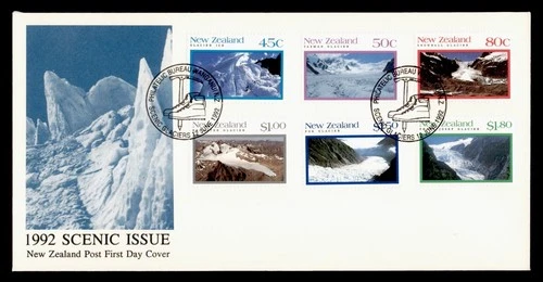 DR WHO 1992 NEW ZEALAND FDC SCENIC ISSUE COMBO $1.80 R38949