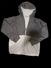 Boys Columbia Two-tone Gray and White Hooded Jacket Size L