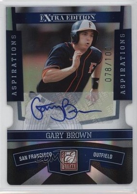 2010 Donruss Elite Extra Edition 78/100 Gary Brown #54 Auto 0b2