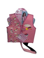 Swiming VEST NEWLIFEGUARD pink unicorn baby toddler kids 20 to 33lbs Small Med