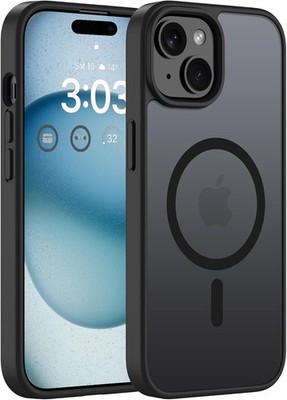 Handyhülle MagSafe Magnetisch Dünn Schwarz Stoßfest 6,7 Zoll für iPhone 15 Plus