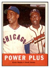 1963 TOPPS #242 HANK AARON ERNIE BANKS EX-MT SET BREAK 529173 (KYCARDS)