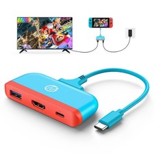 Switch Dock for TV, Type C to 4K HDMI Hub Adapter, Portable Travel PD Chargin...