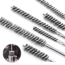 Steel Wire Cleaning Brush Extended Rod Polishing Bore Brush Rust Pipes Cleaner