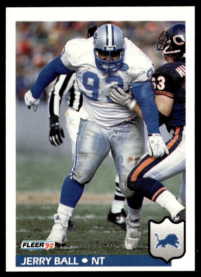 1992 Fleer Jerry Ball Detroit Lions #109