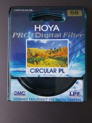 Hoya Pro1 58mm Polfilter für Objektive wie Nikon,Canon EF S RF EFM,Pentax,Fuji,