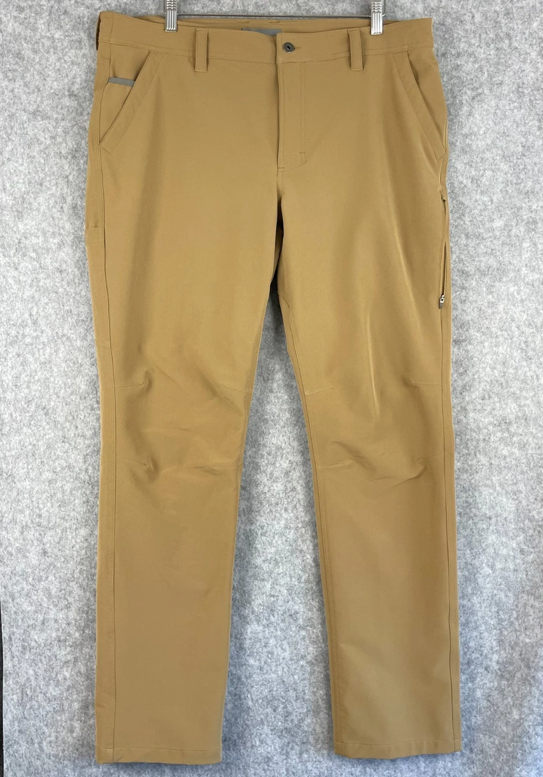 LL Bean Cresta Pants Mens 40x34 Tan Stretch Hiking Outdoor Performance 506475