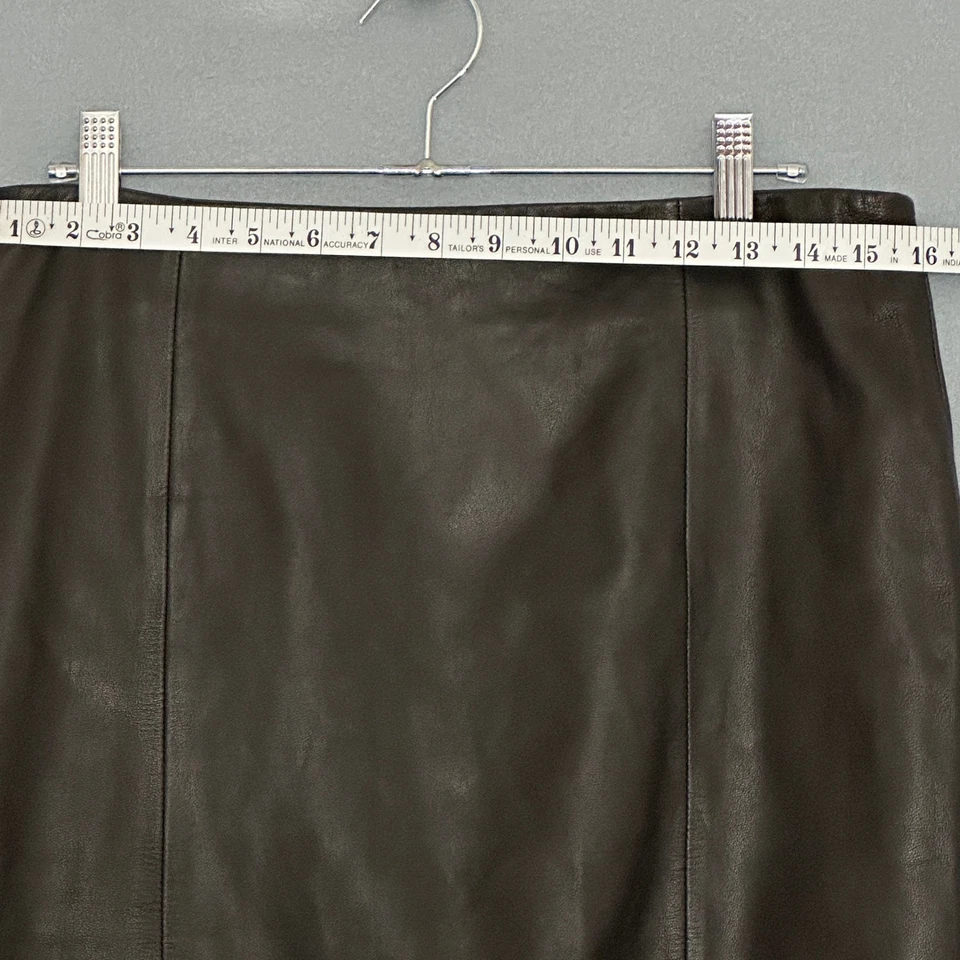 Falda lápiz Talbots mujer cuero marrón talla 12 hasta la rodilla profesional Foto 3 de 4