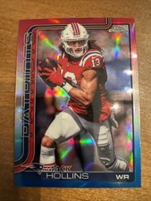 2025-26 Topps Chrome - Mack Hollins #206 Red White & Blue Refractor Patriots
