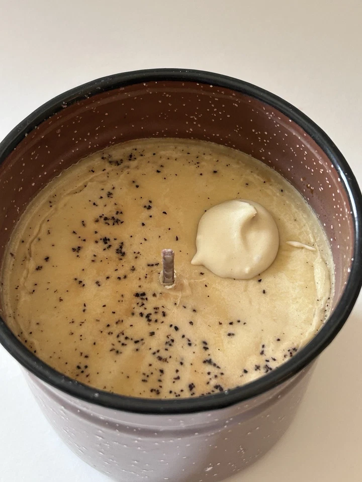 Swan Creek Candle Co “Frosting helado de vainilla” 15 OZ 45+ horas maceta marrón moteado Foto 4 de 4