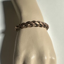Copper Cuff Bracelet Twisted Rope Arthritis Natural Cure 6"