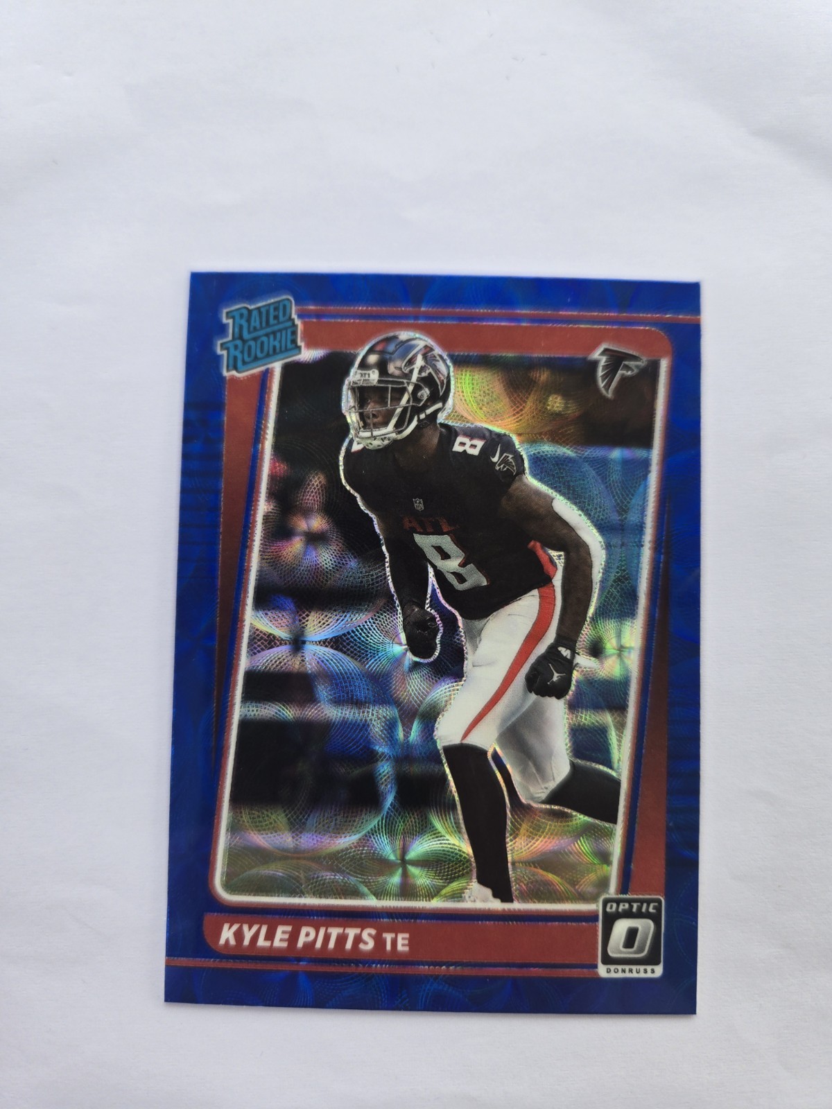 2021 Panini Donruss Optic - Rated Rookie Kyle Pitts #211 Blue Scope Prizm (RC)