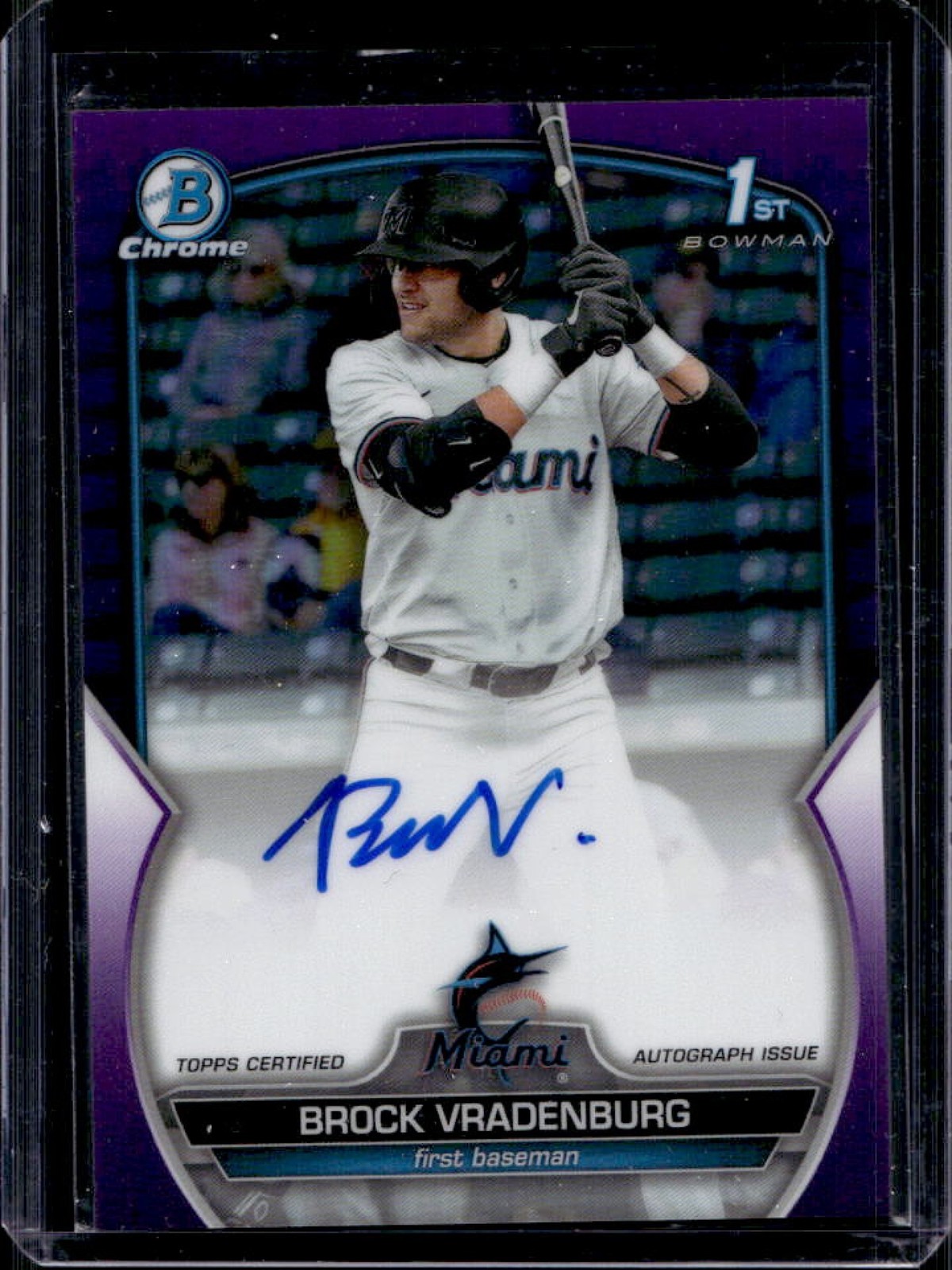 2023 Bowman Draft Brock Vradenburg Chrome Auto Purple Refractor 1st #/250