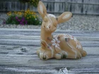 FENTON HAND PAINTED FAWN - QVC 2000