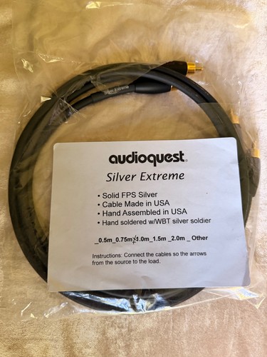 AudioQuest Silver Extreme Analog RCA Interconnect Cables (Pure Silver)  1M Pair
