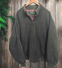 Vintage Izod Jacket Wool XL Bomber Baseball Plaid Flanel Lined 90s Y2K