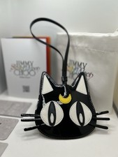Jimmy Choo Sailor Moon Collection Luna Card Case Black Leather 100 Japan F/S