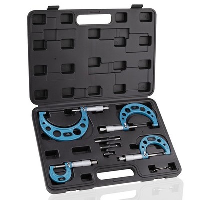 Beaiguna 4PCS Micrometer Set, 0-1''/1-2''/2-3''/3-4'' Machinist Outside Micromete...