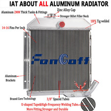 4 Row Aluminum Radiator For 1965-1971 1970 Jeep Cj5 Dj5 Dj6 3.7l Buick V6 Engine