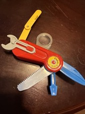 Fisher Price 1991 Swiss Army Style Toy Folding Knife Multi-Tool