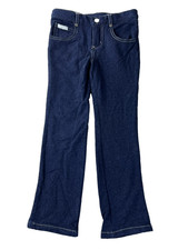 Vtg Calvin Klein Kids Stretch Jeans Sz 5 Dark Wash Denim Straight Leg 5 Pockets