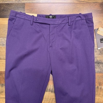 Mossimo Ankle Pants Womens 10 Purple Mid Waist Straight Leg New 