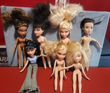 Bratz Lot of 7 Fashion Dolls 10 in, Nude/Partial Outfits, No Packaging