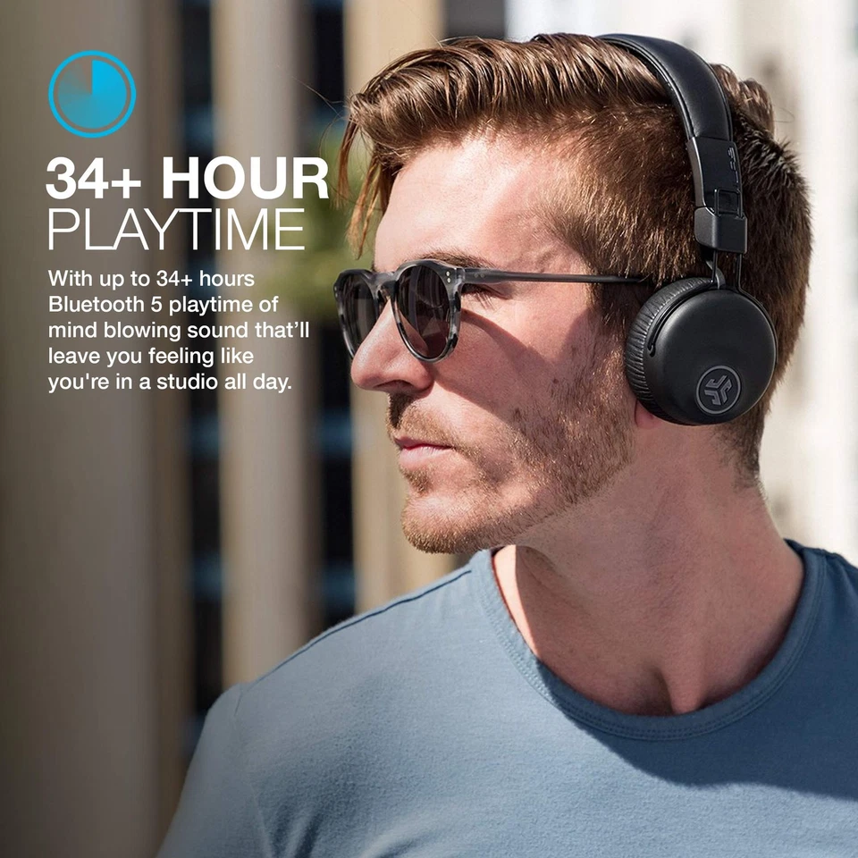 Bluetooth Noise Canceling Headphones 34 Hour Playtime Active ANC Comfort - Image 2 of 4