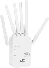 Wifi Extender Booster 300Mbps with 2 External LAN Ports 6 Antennas Repeater/Rout