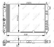 1 x Wasserkühler Kühler Motorkühler NRF 58670 für Opel Ascona C Kadett D