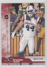2018 Upper Deck CFL Red 25/150 Branden Dozier #92 0l2