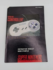 Nintendo Super NES Controller Instruction Manual Booklet &ndash; Original SNES