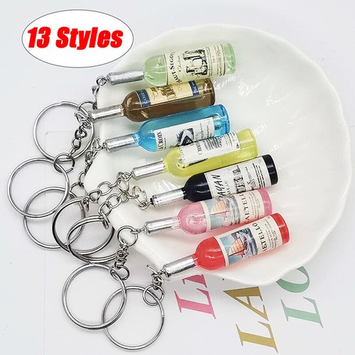 Acrylic Beer Wine Bottle Keychain Various Car Bag Key Ring Pendant Accessry G_x$ - Picture 5 of 17