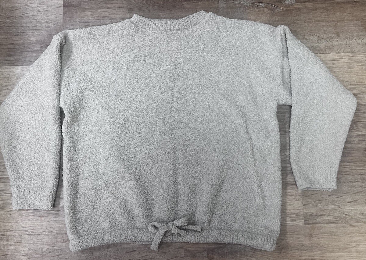 ComfyLuxe Solid Beige Microfiber Pullover Soft Sw… - image 1