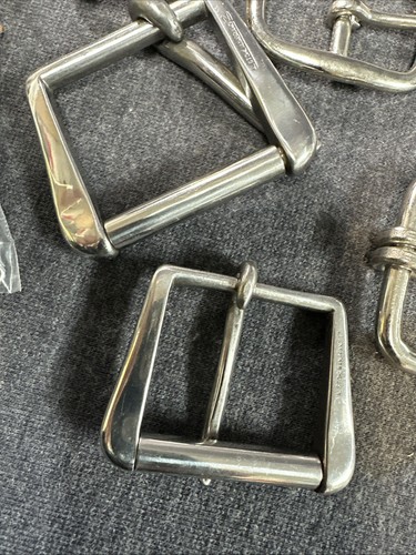 Tandy Leather Factory Belt Buckles Lot of 30 Various Sizes and Finishes Saddles - Picture 9 of 11