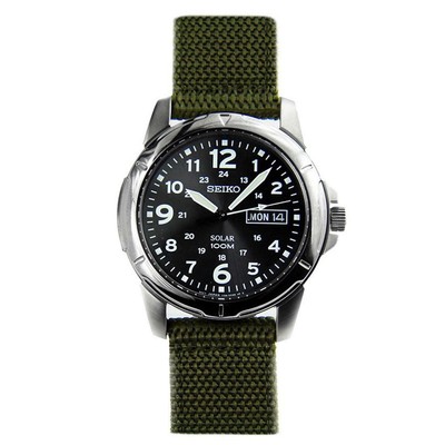 BRAND NEW SNE095P2 SNE095P SNE095 Seiko Solar Powered Nylon Band Sports Watch | eBay