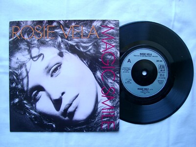 ROSIE VELA - Magic Smile 7'' - AM 369 - 1986 UK Metallic Blue Plastic Label