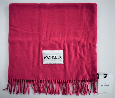 Authentic MONCLER Magenta Pink 100% WOOL LOGO-PATCH