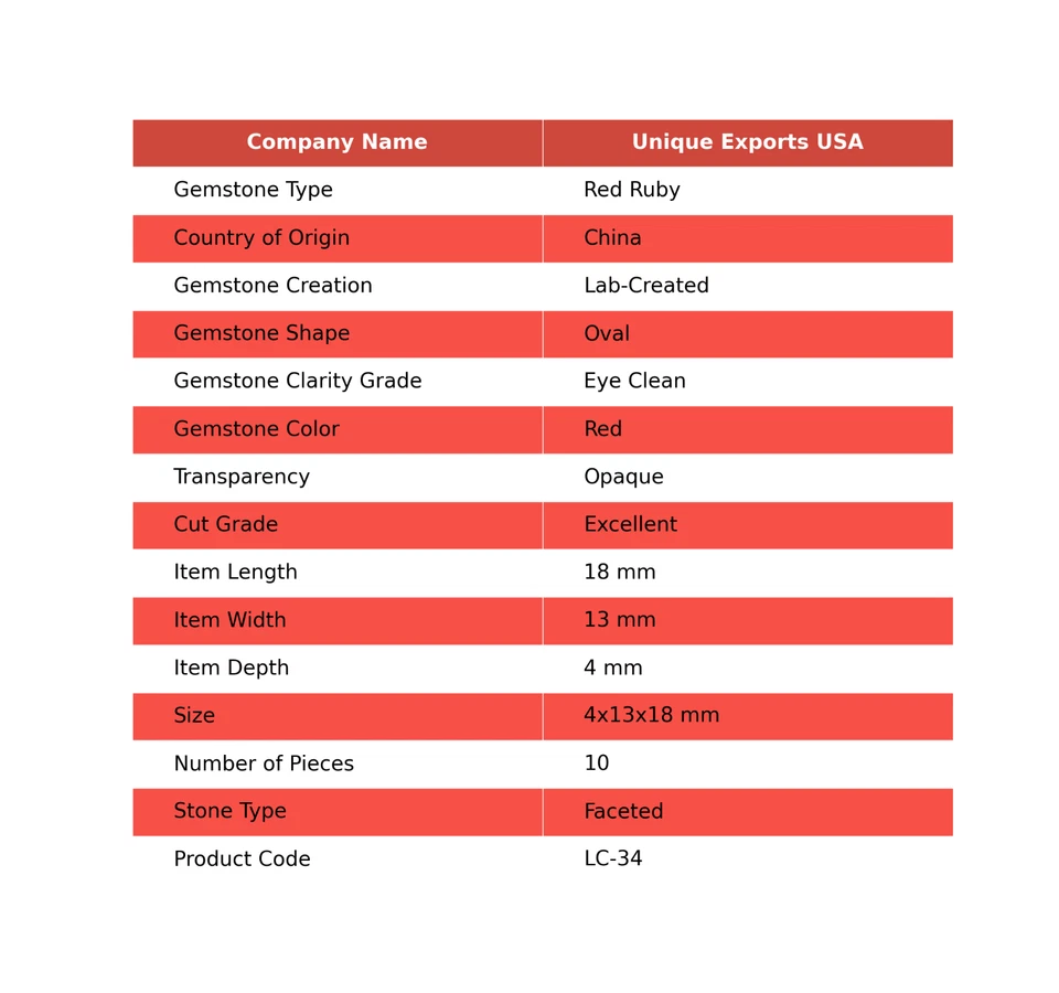 10 Pcs Lab-Created Oval Red Ruby Faceted Bracelet Making Lot 4x13x18 mm - Image 2 of 3