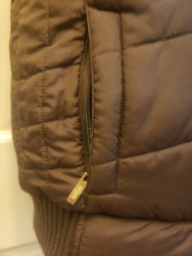 Cruel Girl Full Zip Puffer Reversible Vest Size Small Brown Cream - Picture 9 of 11