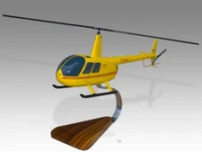 Robinson R44 Raven II ZS-HAX Desk Wood Helicopter New Model Small Scale 1/48