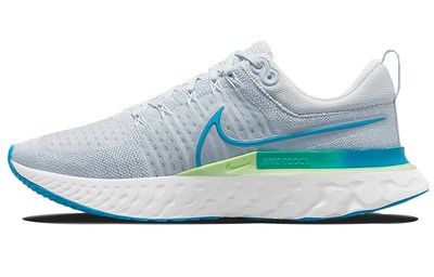 Nike React Infinity Run Flyknit 2 Pure Platinum Emerald Laser Blue 2021