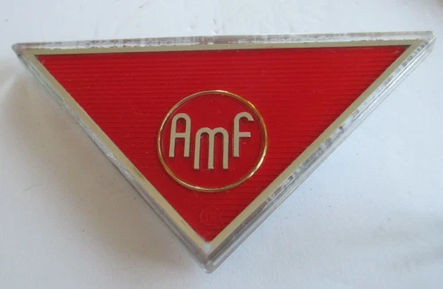 Vintage 1970’s? AMF Bowling Alley Emblem Badge Sign Logo Triangle         01A6