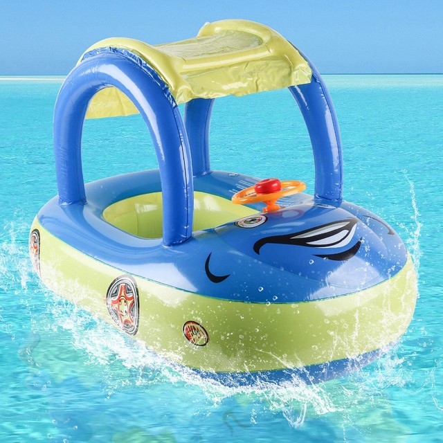 Flotador de piscina en forma de automóvil para niños pequeños - Anillo de natación para bebés y juguete de playa para niños de 4 a 6 años