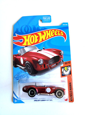 Hot Wheels Shelby Cobra 427 S/C Red #250 2021 Muscle Mania - SUPER TREASURE HUNT