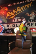 RARE POLL PARROT SHOE DEALER PORCELAIN METAL NEON SIGN SKIN TROPICAL TIKI BAR 66