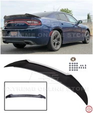 For 15-Up Dodge Charger Extended SRT Style Rear Trunk Wing Wickerbill Spoiler