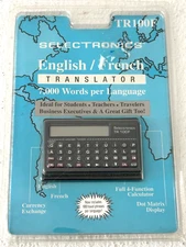 New  Handheld Selectronics TR100F English/French Translator for Travelers